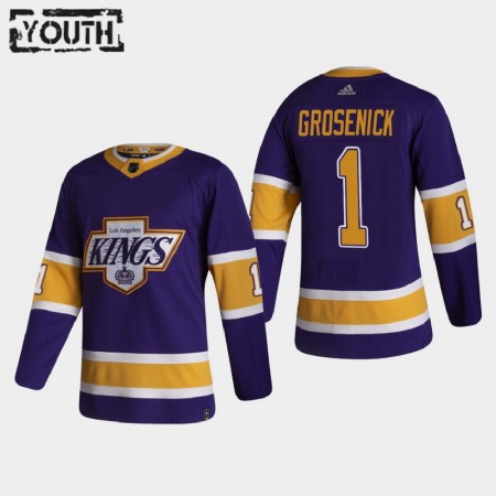 Los Angeles Kings Troy Grosenick 1 2020-21 Reverse Retro Authentic Shirt - Kinderen